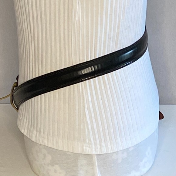 Grant Thomas Mens Belt 42/105 Black Leather Handcrafted In America Double Stitch - Picture 3 of 12